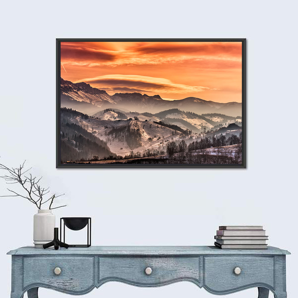 Pestera Mountain Sunrise Wall Art