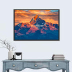 Machhapuchhre Sunrise Over Pokhara Wall Art
