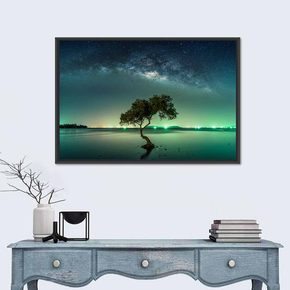 Milky Way Above Mangrove Tree Wall Art