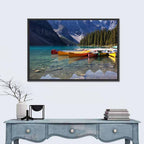 Canoes at Moraine Lake Wall Art