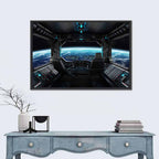 Grunge Spaceship Cockpit Wall Art