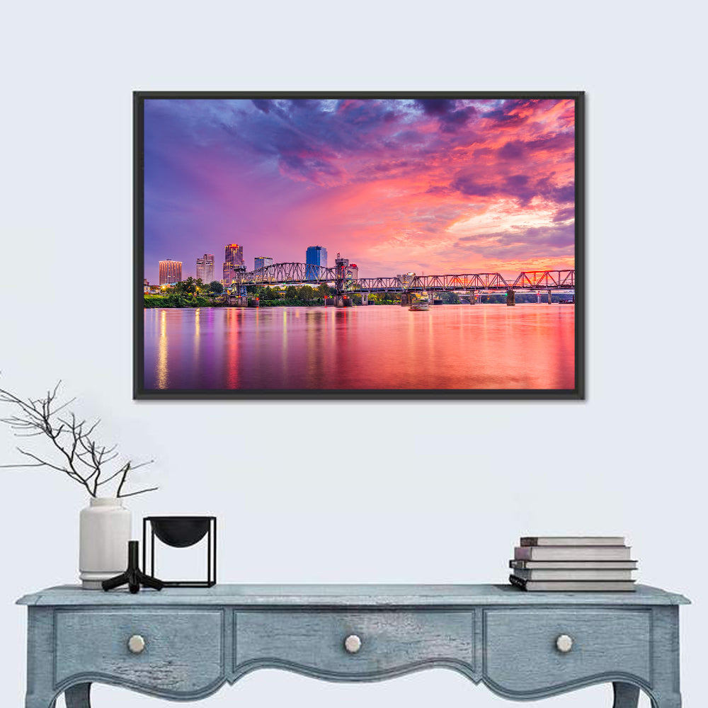 Little Rock Sunset Skyline Wall Art