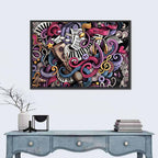 Music Doodle Illustration Wall Art