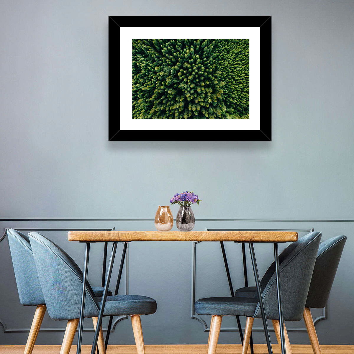 Aerial Conifer Canopy Wall Art in a room, landscape