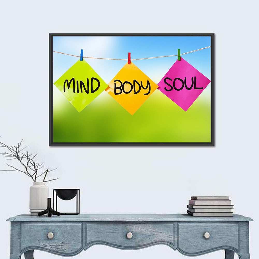 Mind Body Soul Paper Trio Wall Art
