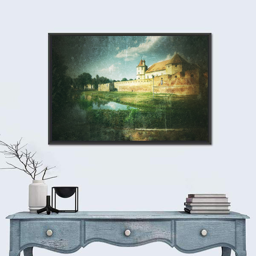 Făgăraș Fortress Moat Reflection Wall Art