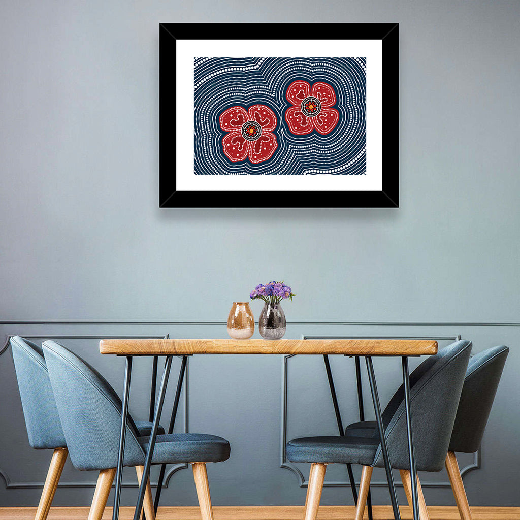 Aboriginal Poppy Duo Wall Art