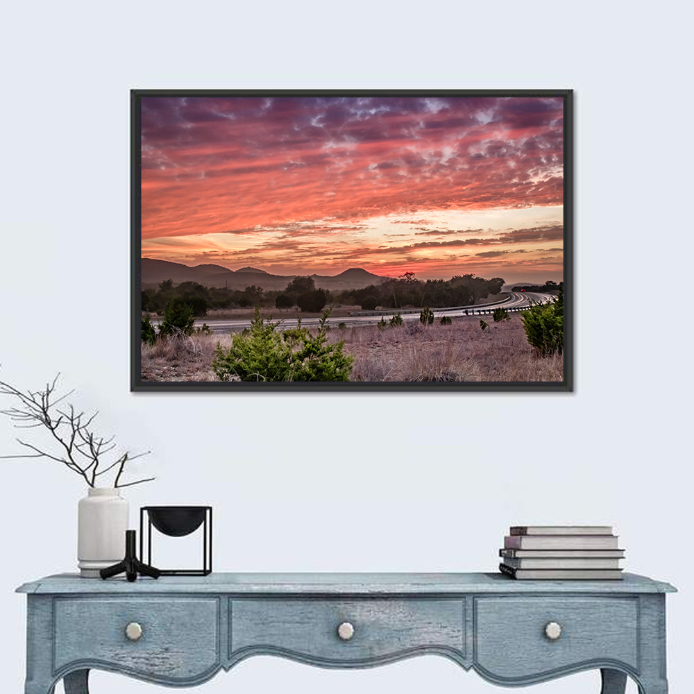 Sunset Curve on Texas Highway 16 Wall Art