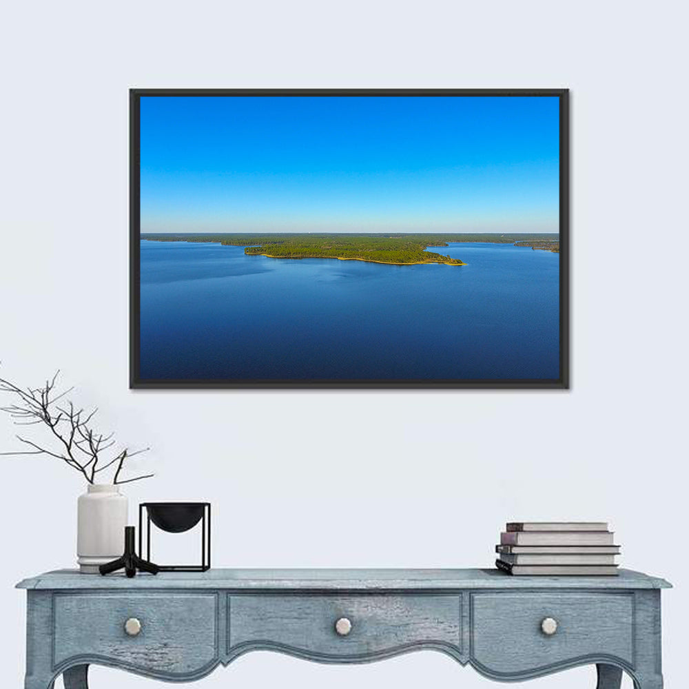 Big Creek Lake Peninsula Wall Art in a room, landscape