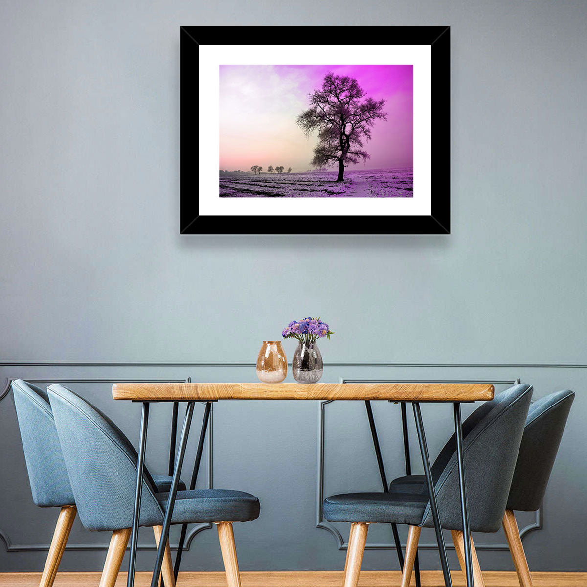 Violet Winter Dawn Tree Wall Art