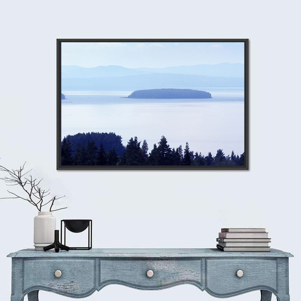 Dalarna Mist with Lighthouse Wall Art