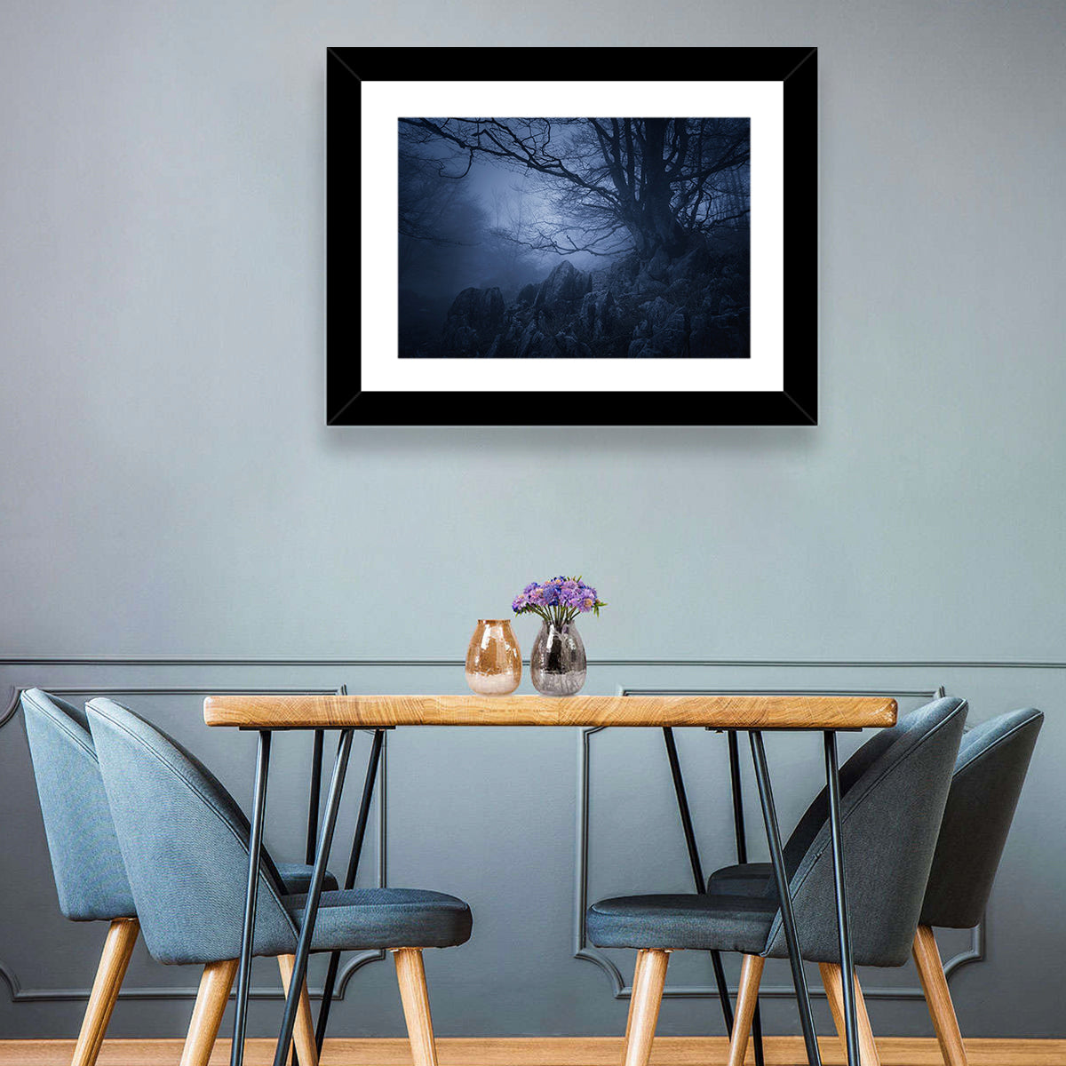 Gnarled Tree at Twilight Wall Art in a room, landscape