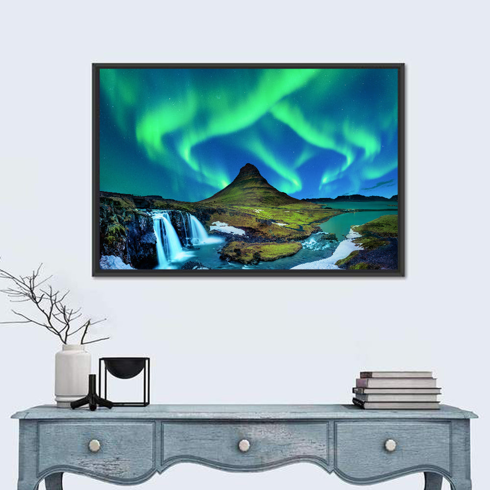 Aurora Borealis Kirkjufell Wall Art