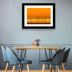 Flamingo Line at Golden Hour Wall Art