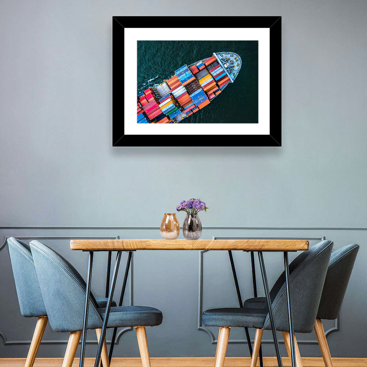 Cargo Ship Aerial Wall Art