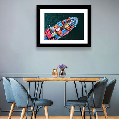Cargo Ship Aerial Wall Art