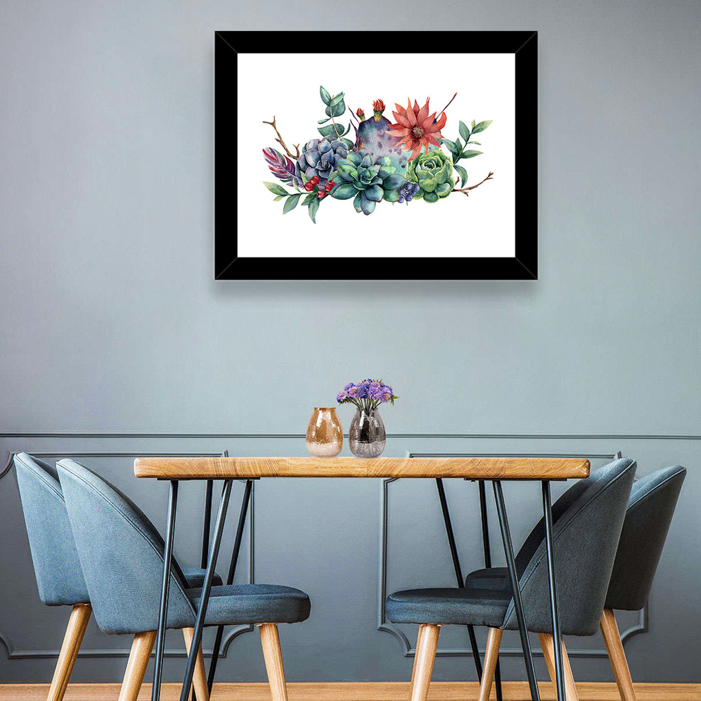 Succulent and Cactus Bouquet Wall Art