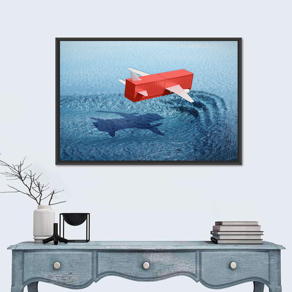 Flying Shipping Container Wall Art