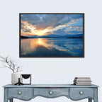 Golden Hour Lake Reflection Wall Art