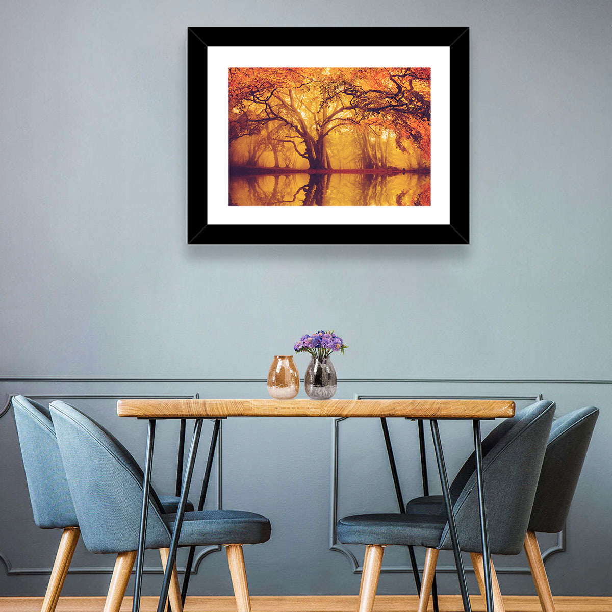 Misty Fall Forest Wall Art