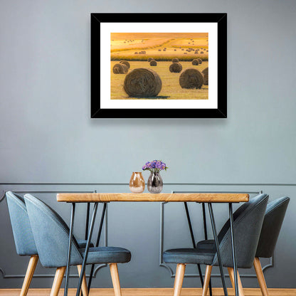 Hay Bales Field Wall Art