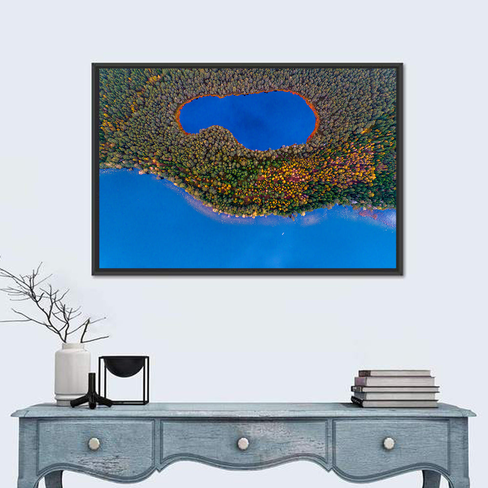 Autumn Forest Lake Wall Art