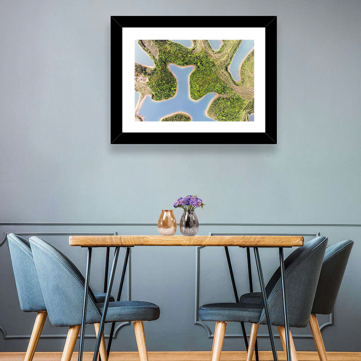 Thousand Island Lake Aerial View Wall Art