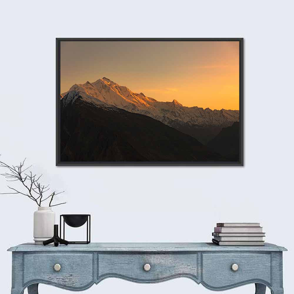 Rakaposhi Mountain Range Wall Art in a room, landscape