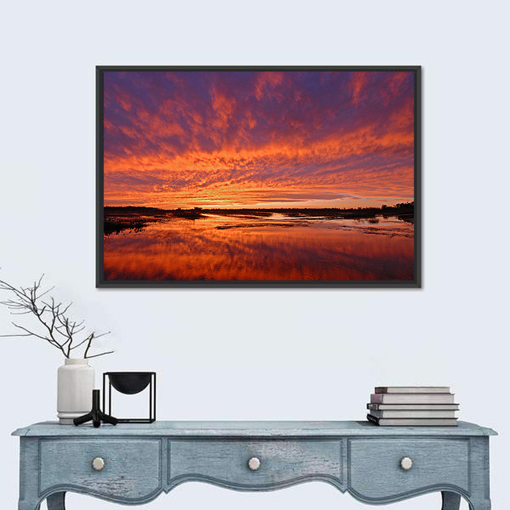 Louisiana Wetland Sunset Wall Art