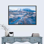 Snowy Valley with Parallel Tracks Wall Art