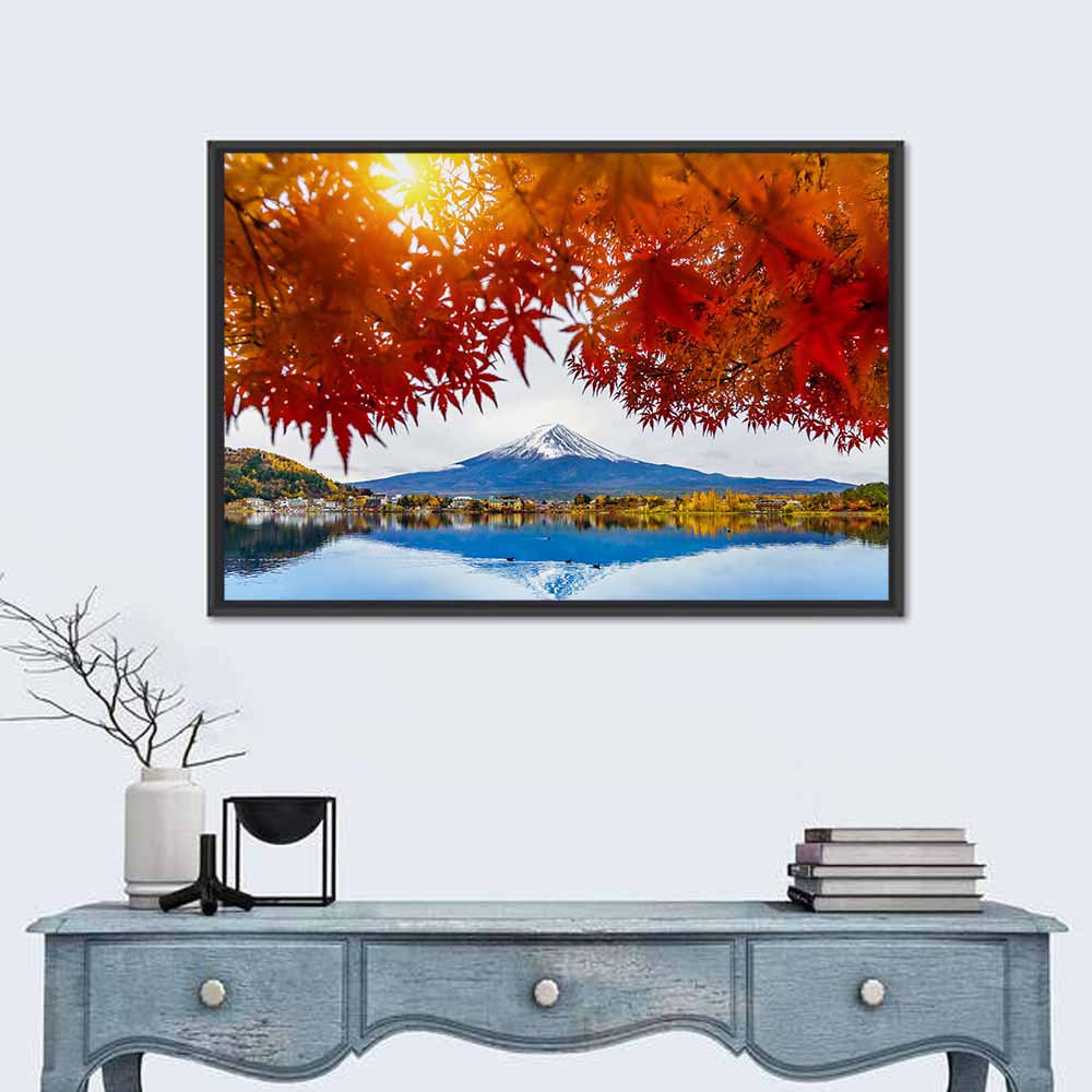 Fuji Mountain At Kawaguchiko Lake Wall Art