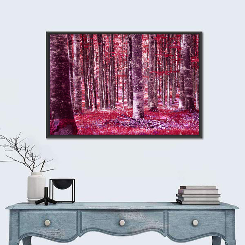 Crimson Woodland Wall Art