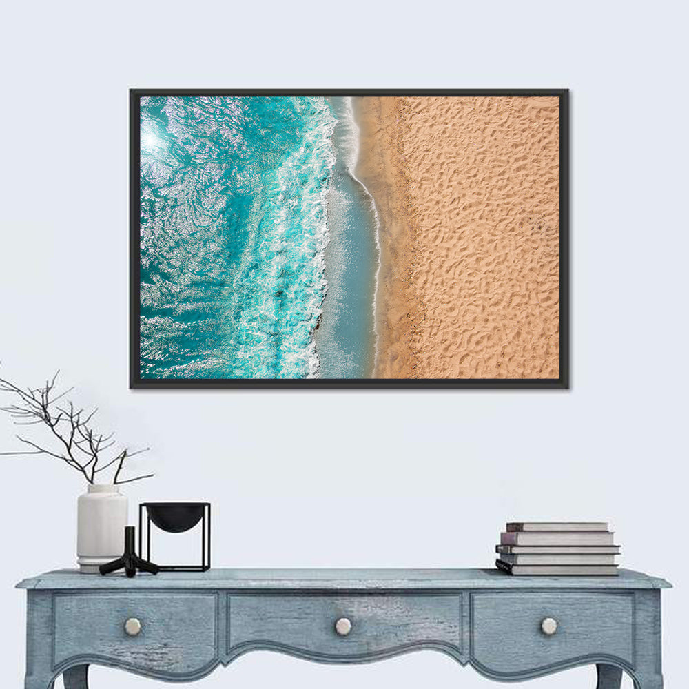 Turquoise Coastline Aerial Wall Art