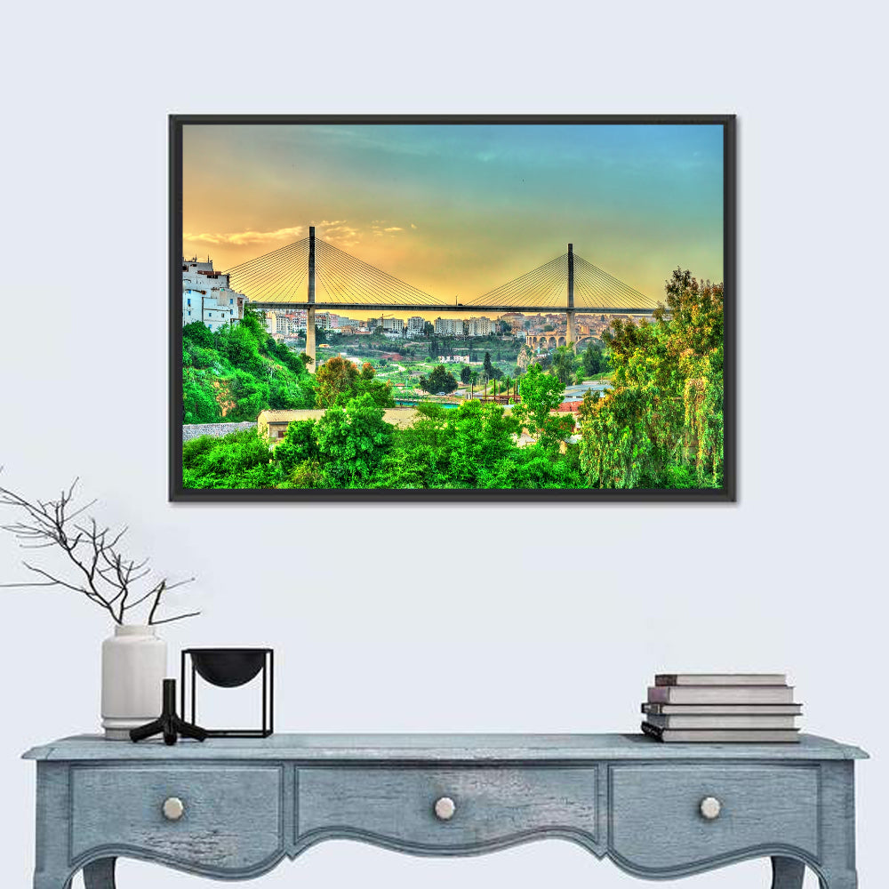 Salah Bey Viaduct at Golden Hour Wall Art in a room, landscape