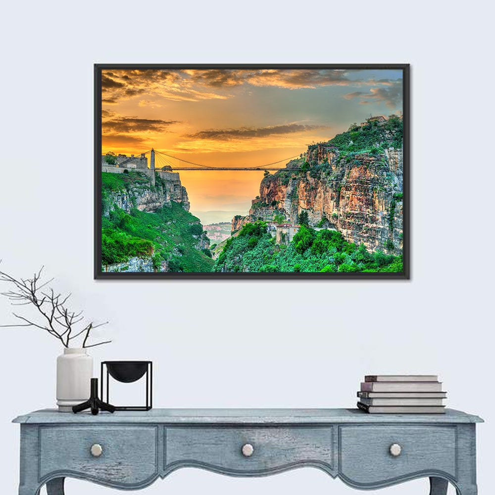 Sidi M'cid Bridge Over Constantine Canyon Wall Art