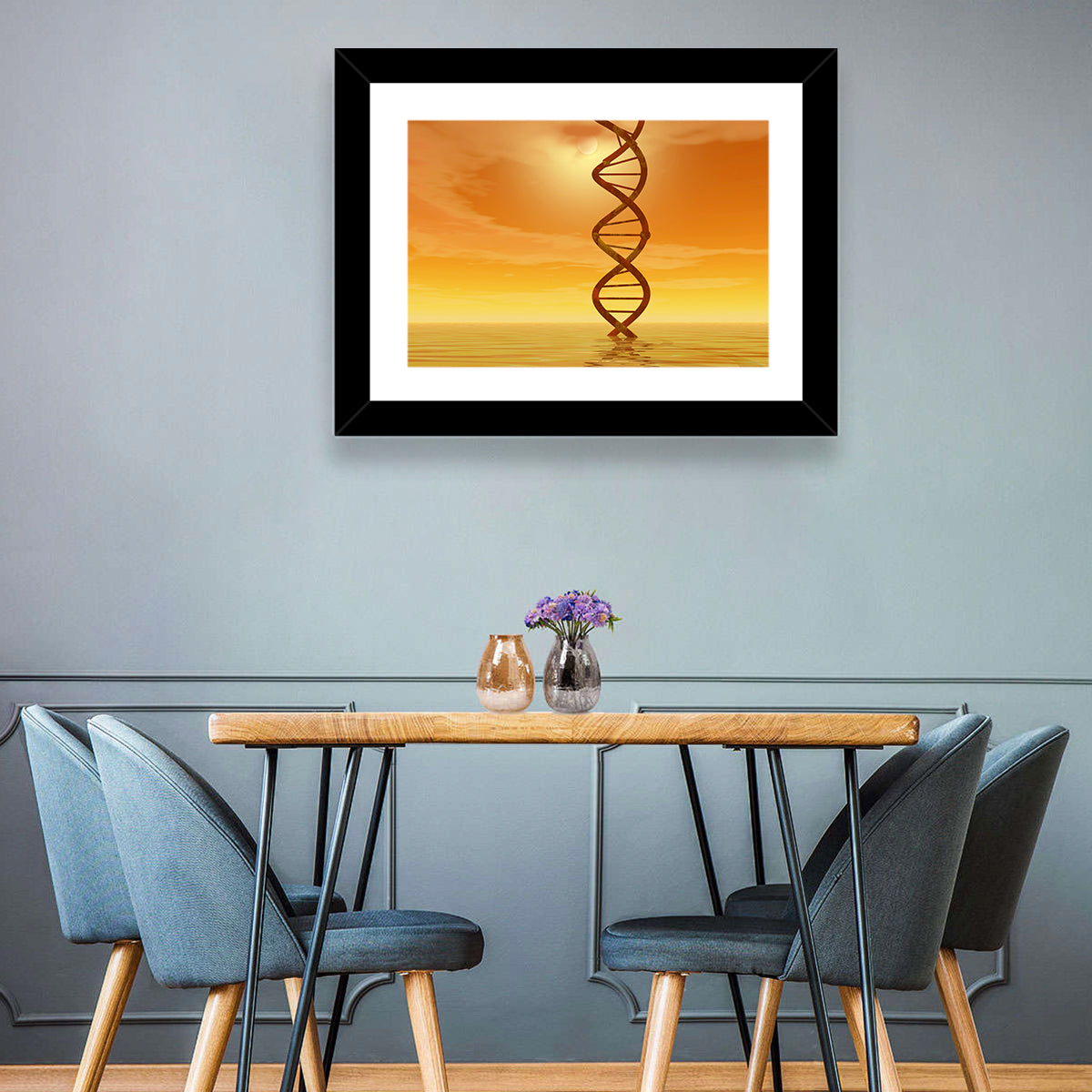 Dna Helix at Sunset Wall Art