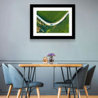 Aerial Farm Fields at Golden Hour Wall Art