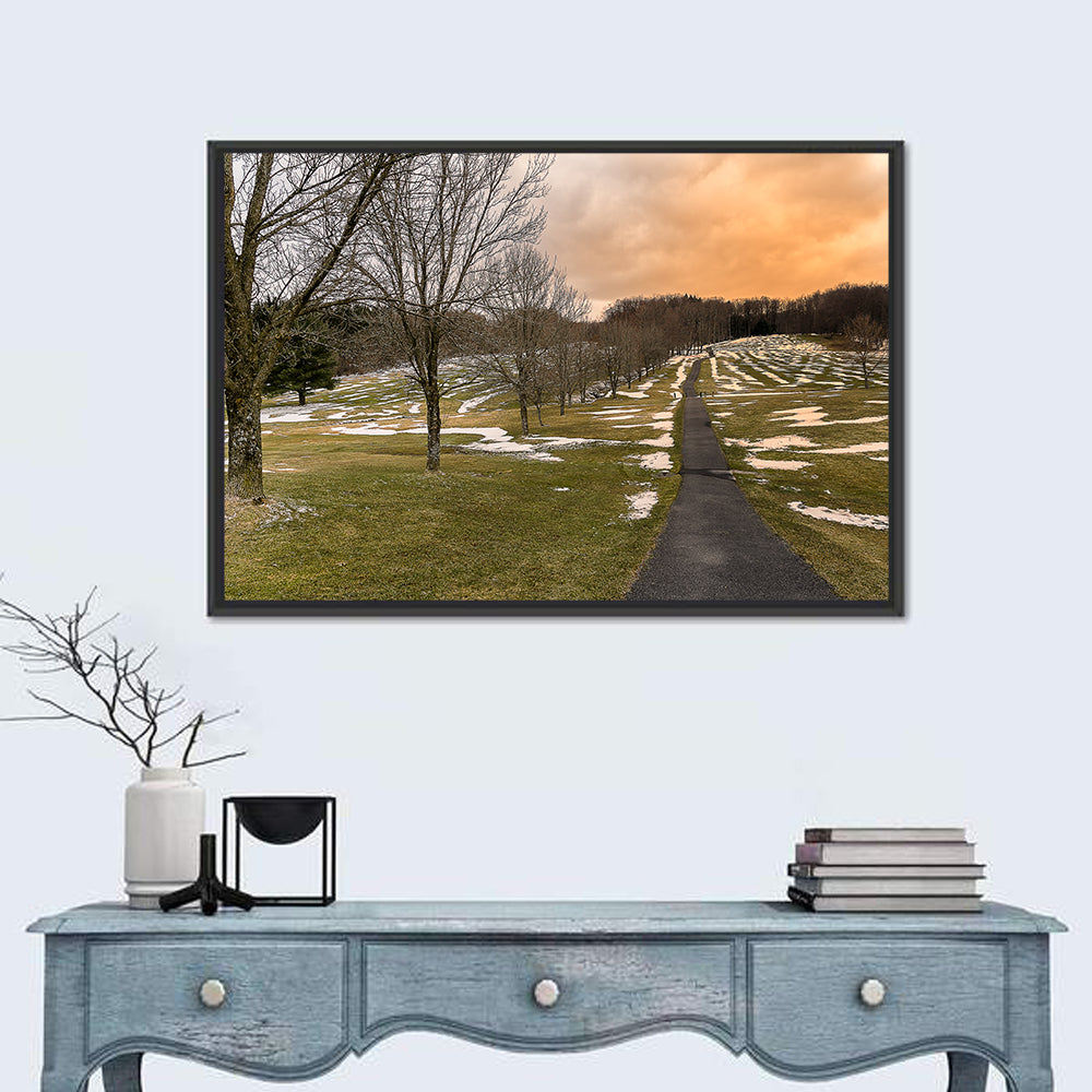 Roscoe Conkling Park Winter Path Wall Art
