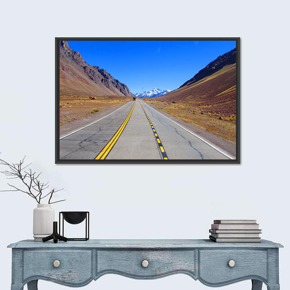 Road to Mount Aconcagua Wall Art in a room, landscape