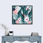 Tropical Hibiscus Pattern Wall Art