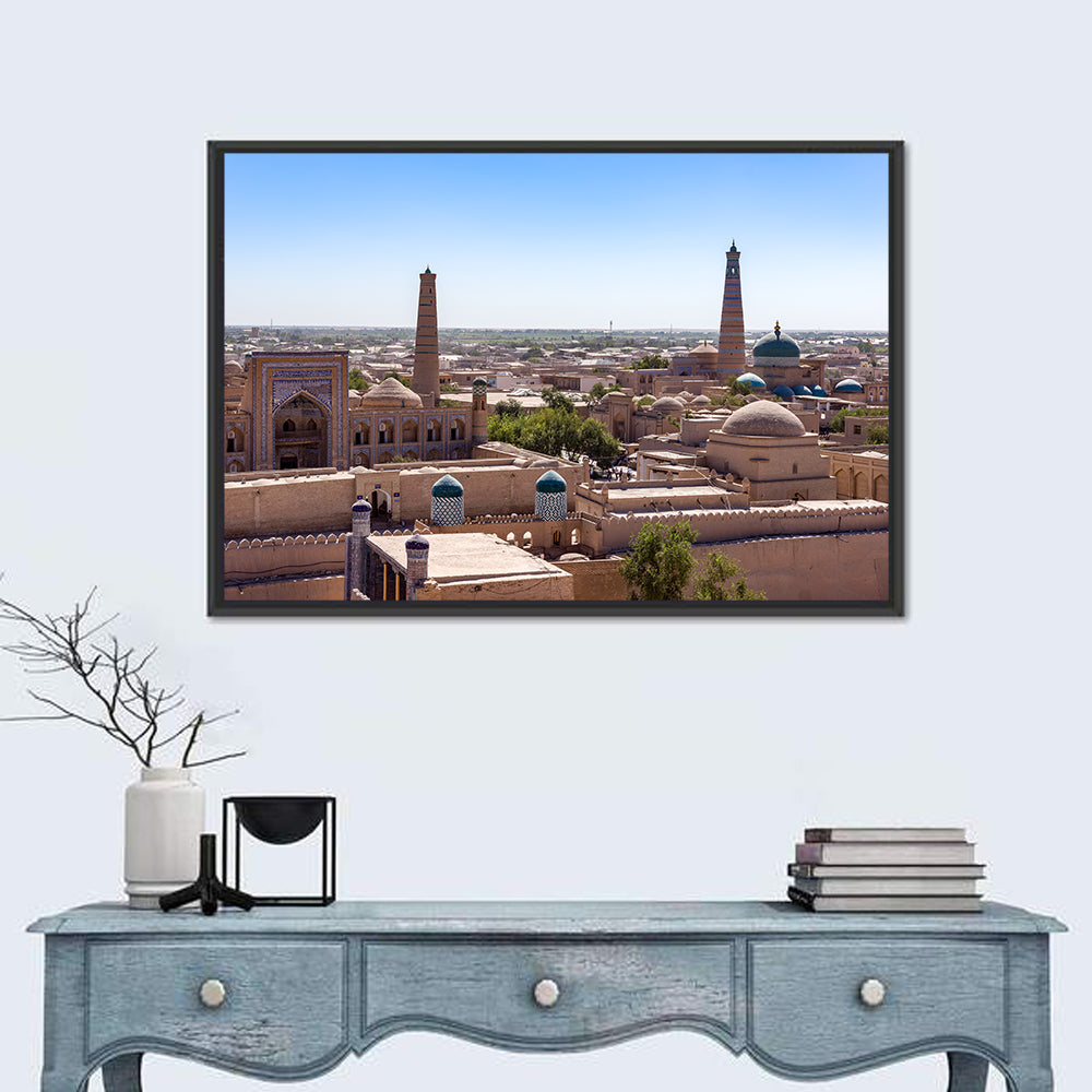 Khodja Mosque Minarets, Khiva Wall Art