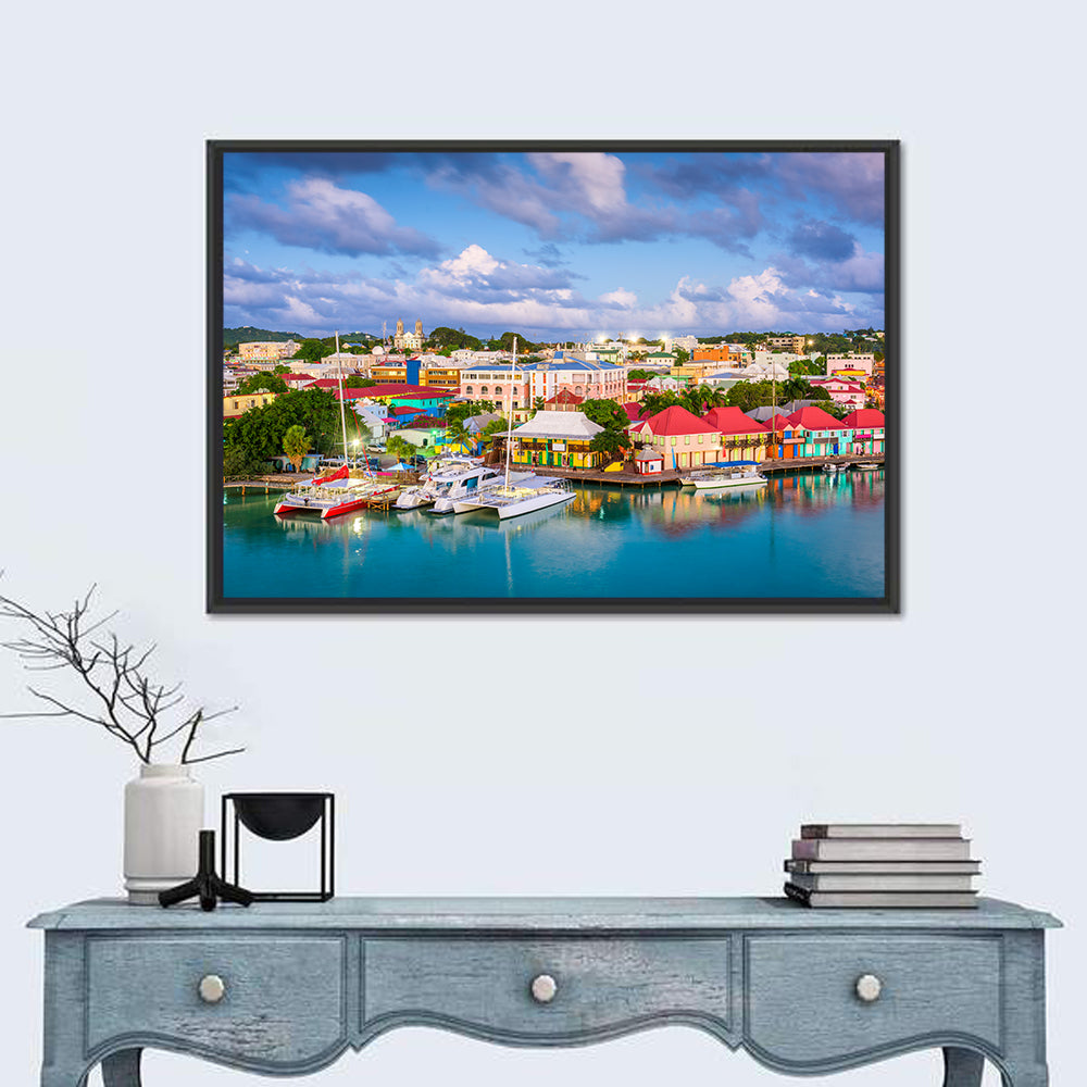 St. John’s Harbor at Golden Dusk Wall Art