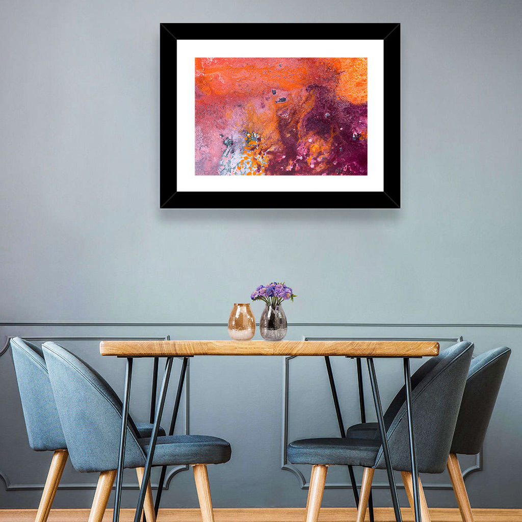 Magenta Orange Color Flow Wall Art