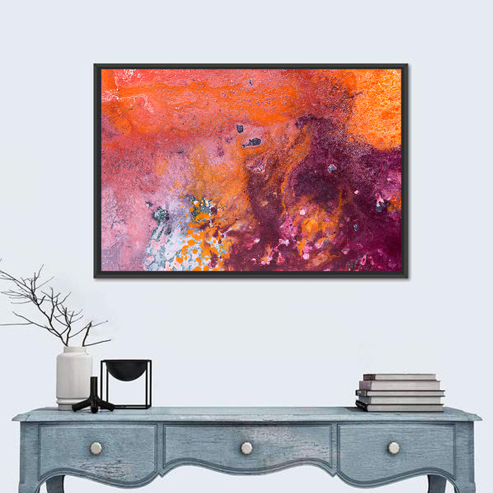 Magenta Orange Color Flow Wall Art
