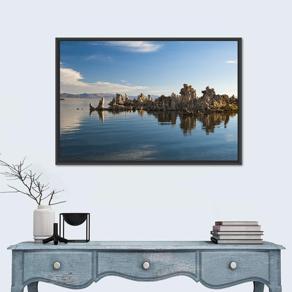 Mono Lake Reflections Wall Art in a room, landscape