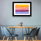 Golden Salt Lake Sunset Wall Art