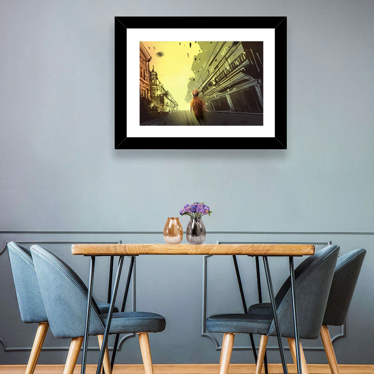 Child Walking Toward Light Wall Art in a room, landscape