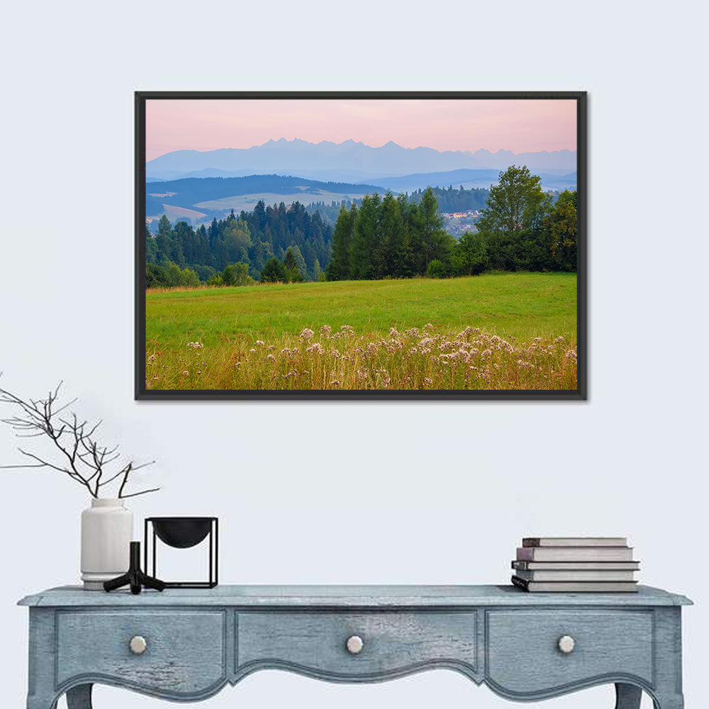 High Tatras Mountains Wall Art in a room, landscape