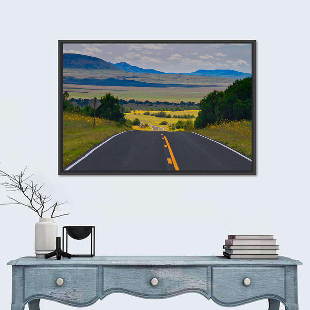 New Mexico Highway Wall Art in a room, landscape