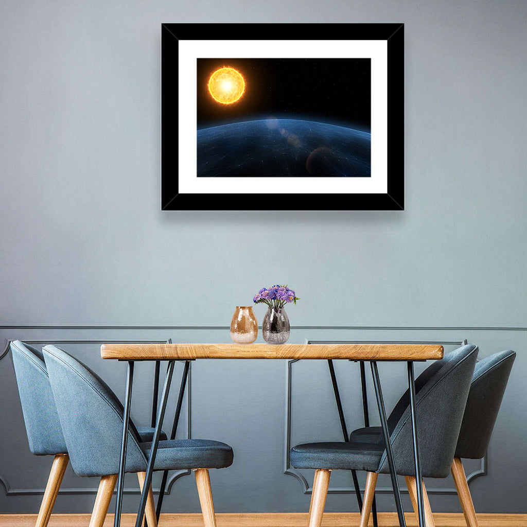 Alien Planet and Sun Wall Art